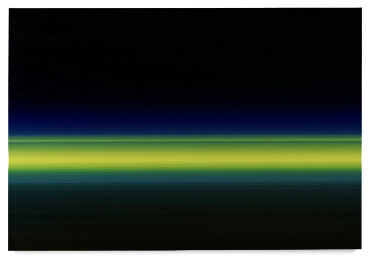 A faraway land yellow green in darkness